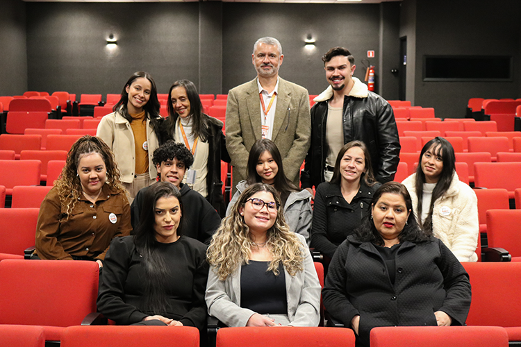 Alunos do curso de Administração do Centro Universitário Assunção acompanhados dos professores do curso: Prof. Me. Marcelo Monte e Prof.ª Dr.ª Edineide Ma. de Oliveira