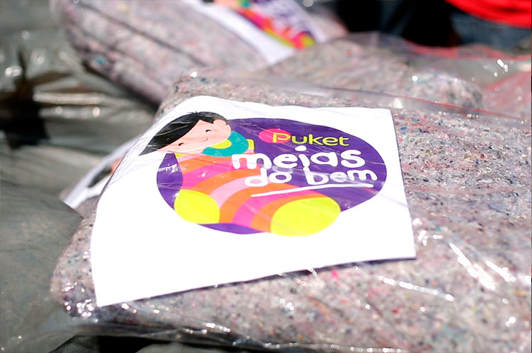 Projeto Meias do Bem, parceria da marca Puket com a Fibran