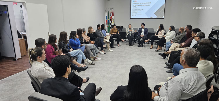 Roda de conversa em evento de posse da Comissão de Acadêmicos de Direito da OAB Ipiranga